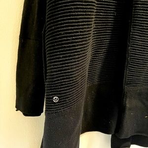 Lululemon black sweater, cardigan, wrap